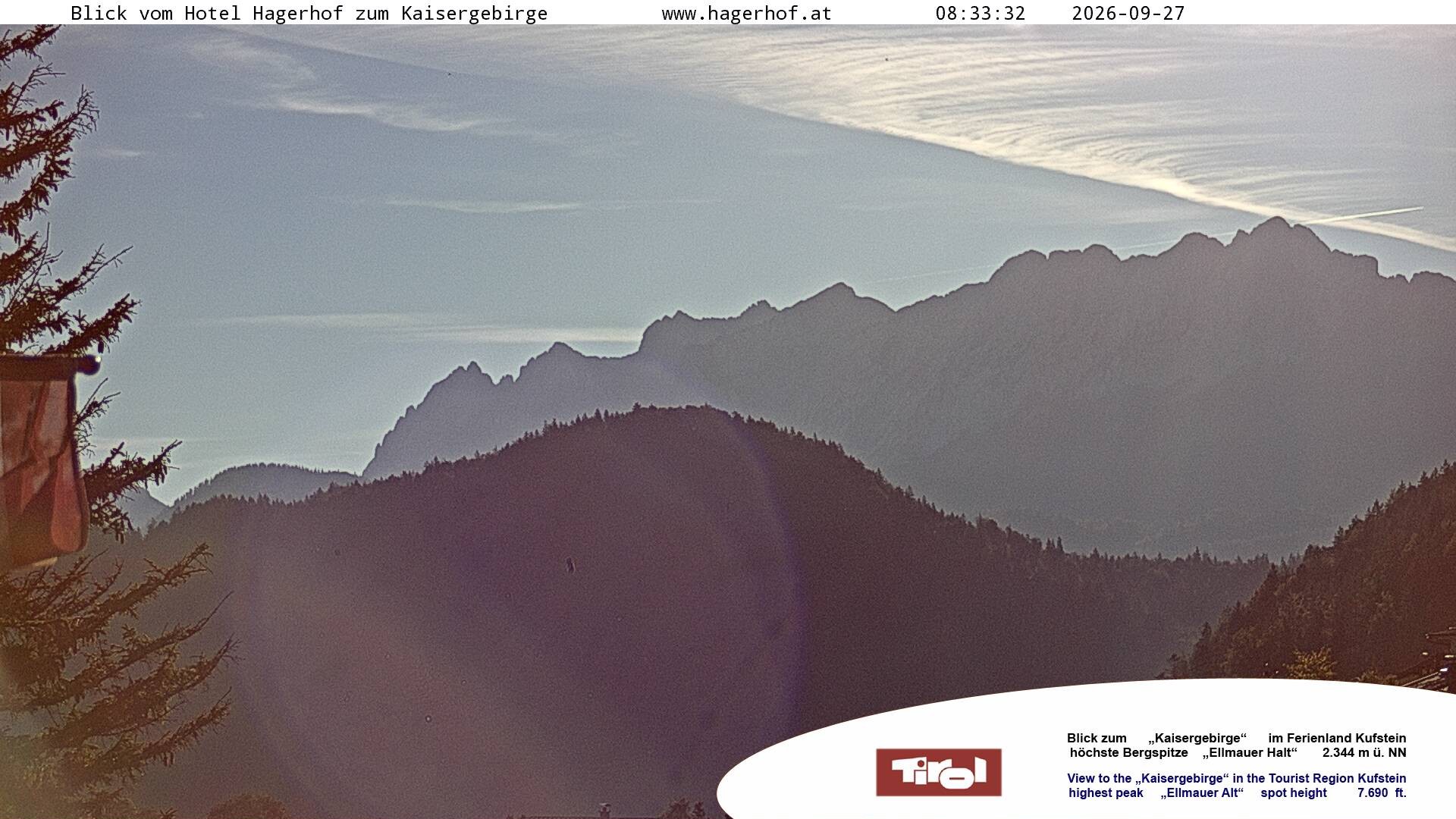 Archiv Foto Webcam Blick aufs Kaisergebirge