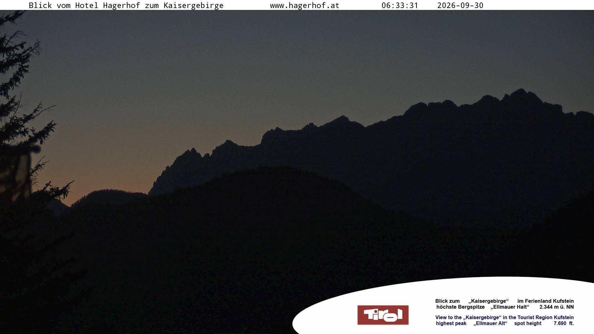 Archiv Foto Webcam Blick aufs Kaisergebirge