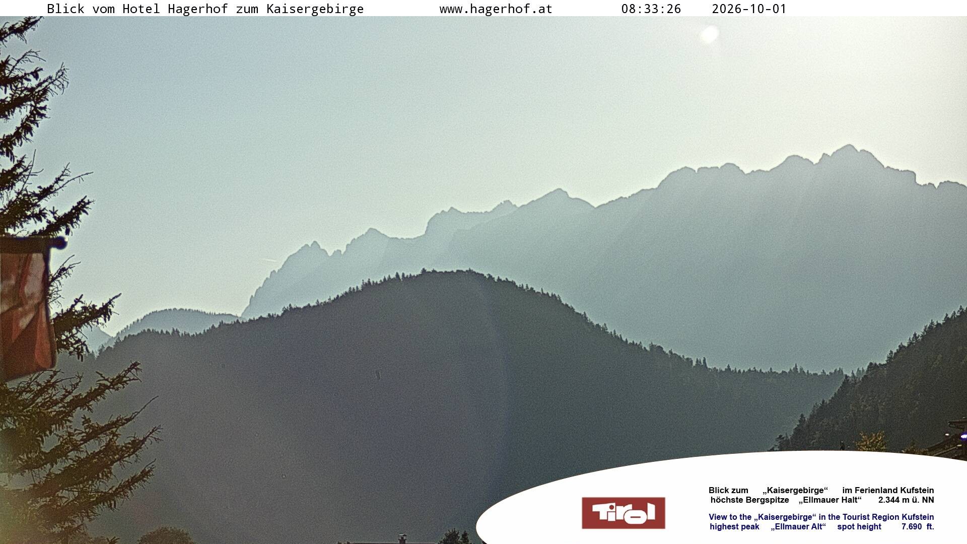 Archiv Foto Webcam Blick aufs Kaisergebirge