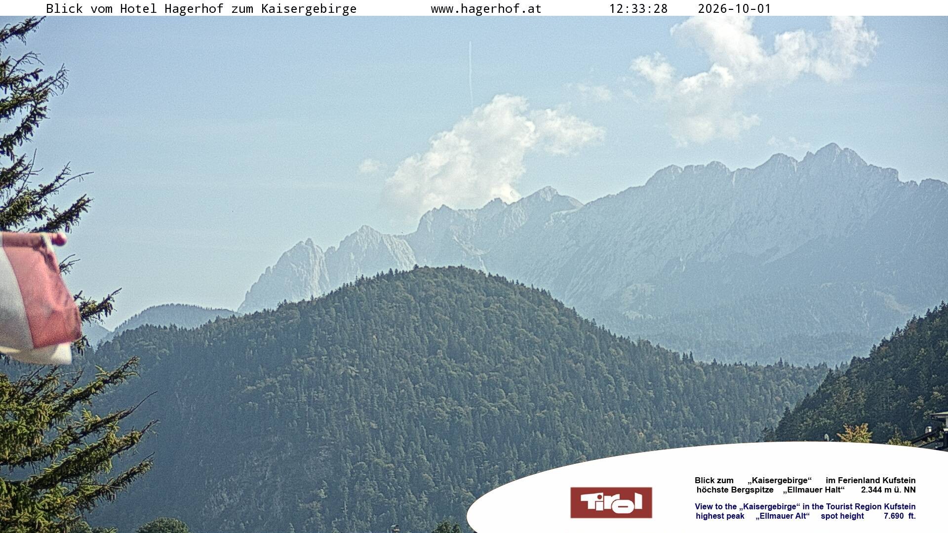 Archiv Foto Webcam Blick aufs Kaisergebirge
