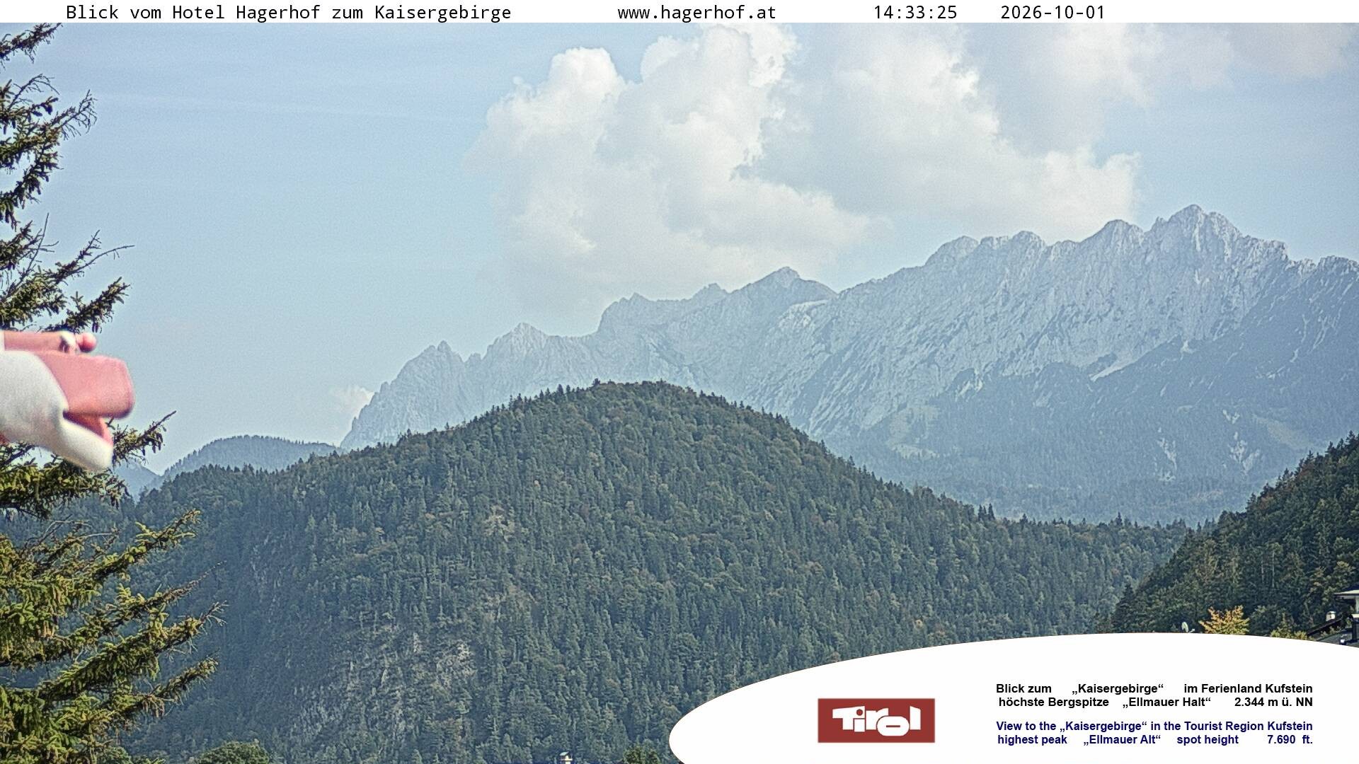 Archiv Foto Webcam Blick aufs Kaisergebirge