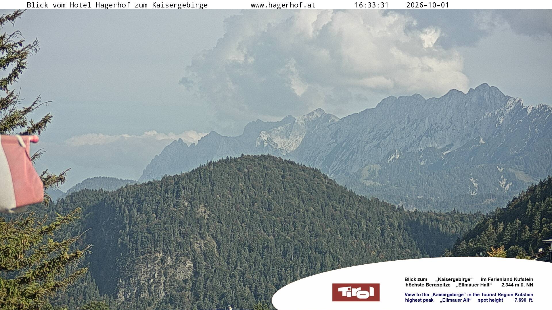 Archiv Foto Webcam Blick aufs Kaisergebirge