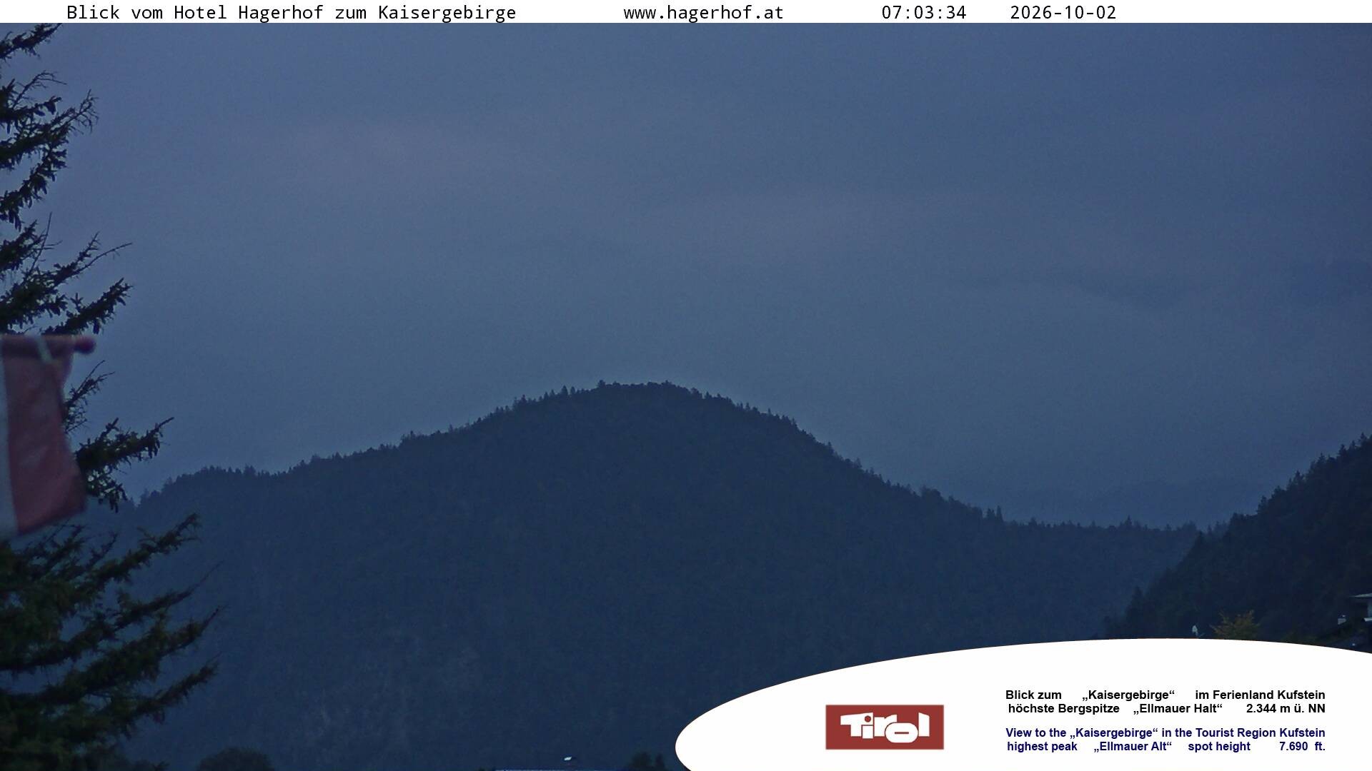 Archiv Foto Webcam Blick aufs Kaisergebirge