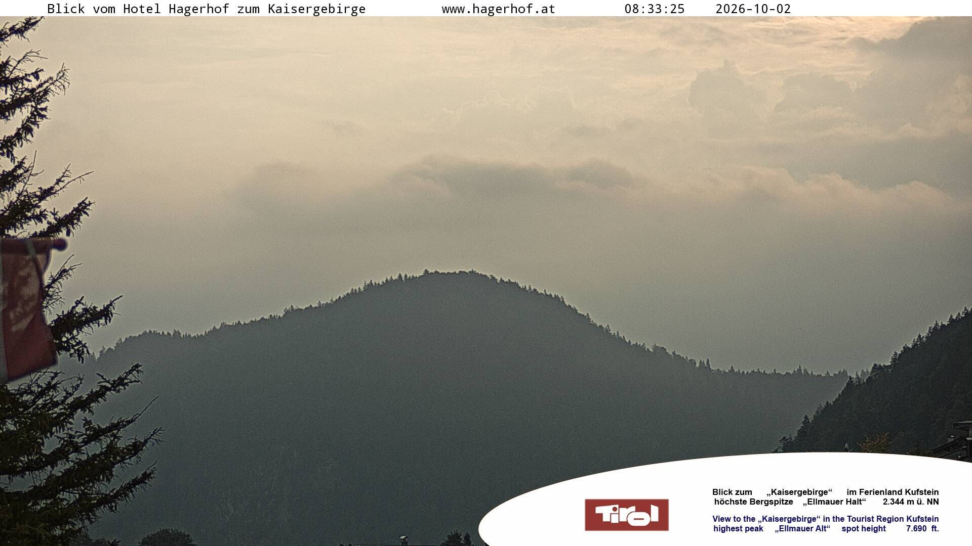 Archiv Foto Webcam Blick aufs Kaisergebirge