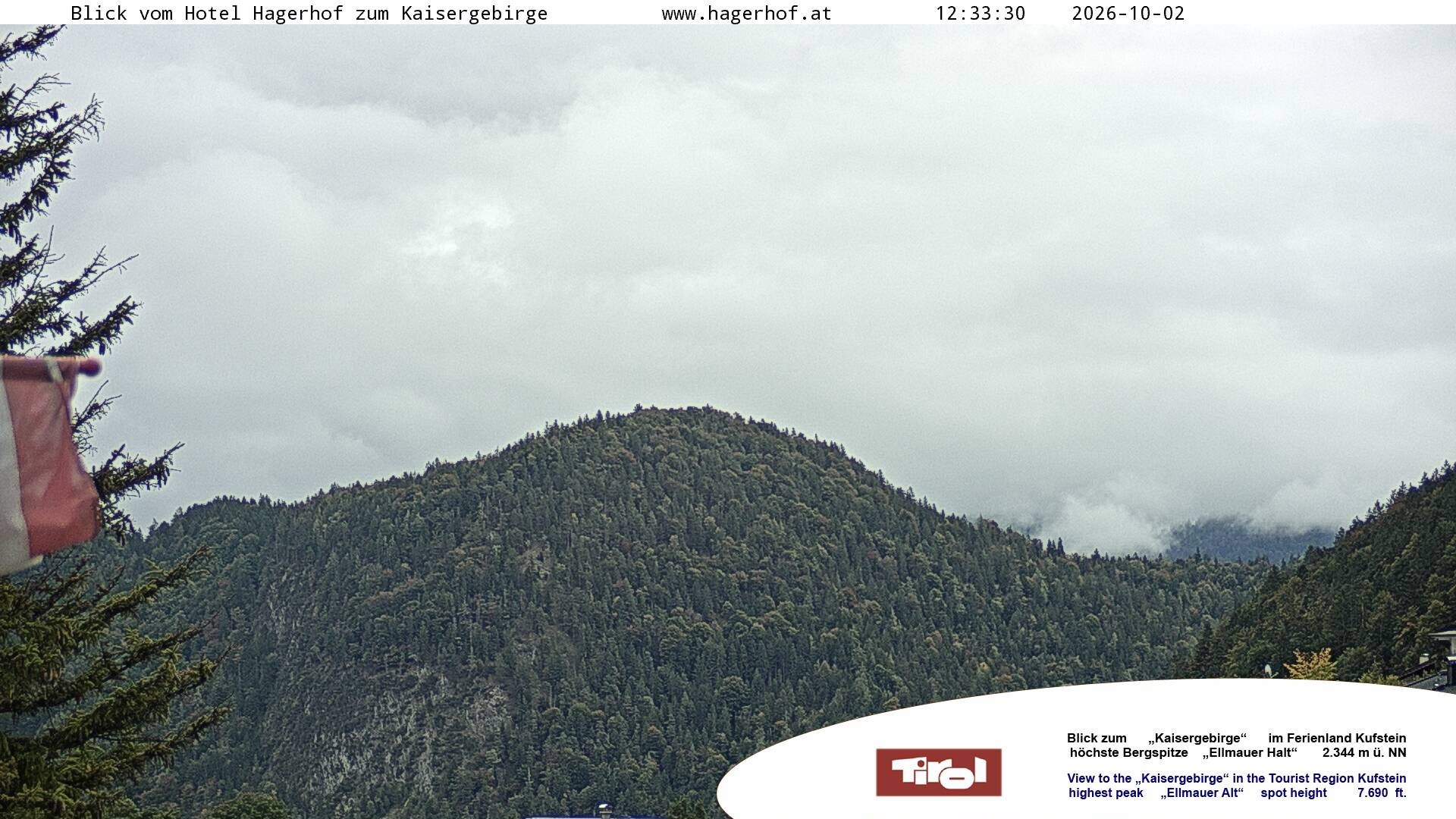 Archiv Foto Webcam Blick aufs Kaisergebirge