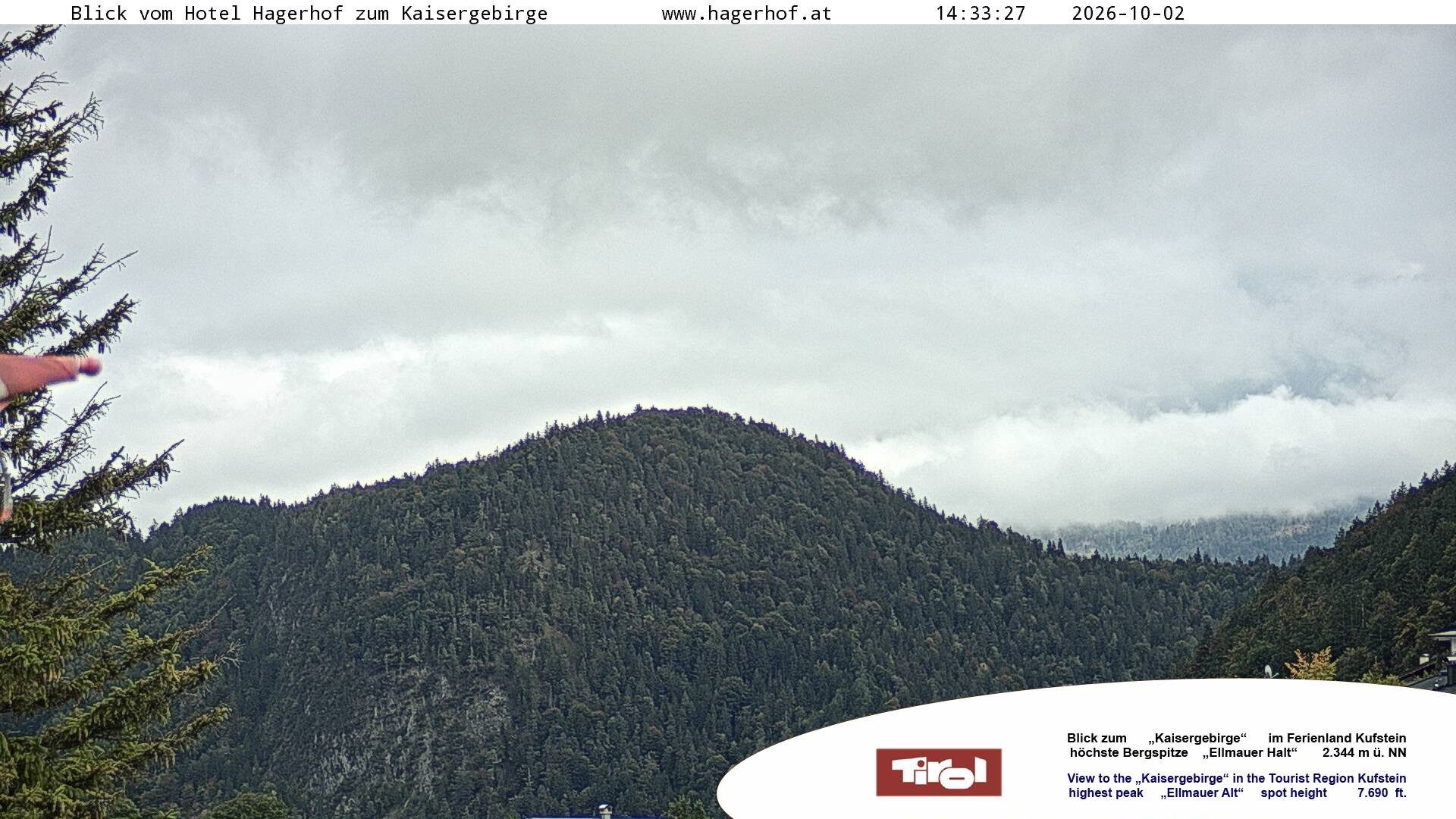 Archiv Foto Webcam Blick aufs Kaisergebirge