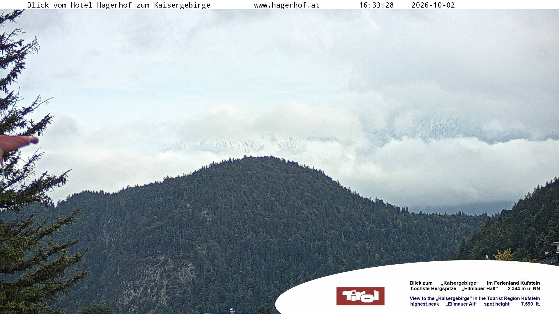 Archiv Foto Webcam Blick aufs Kaisergebirge