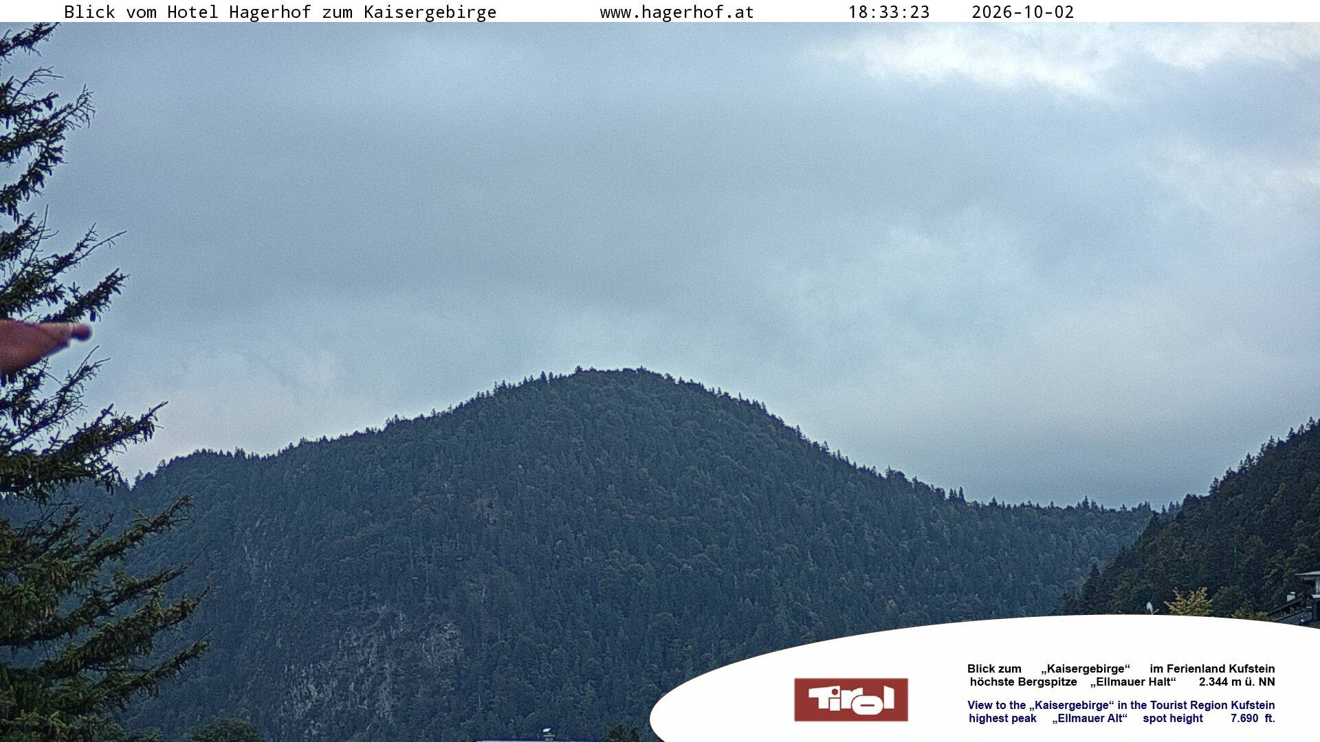 Archiv Foto Webcam Blick aufs Kaisergebirge
