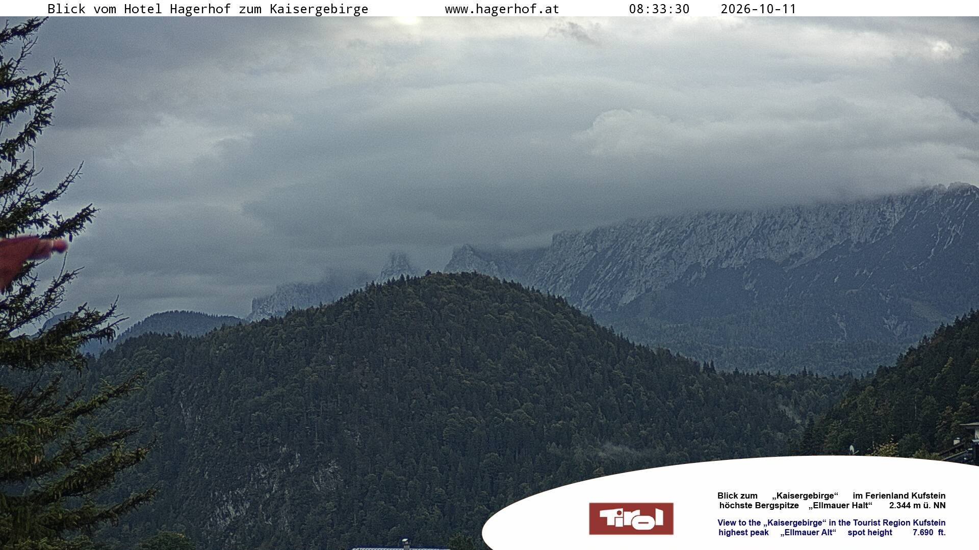 Archiv Foto Webcam Blick aufs Kaisergebirge