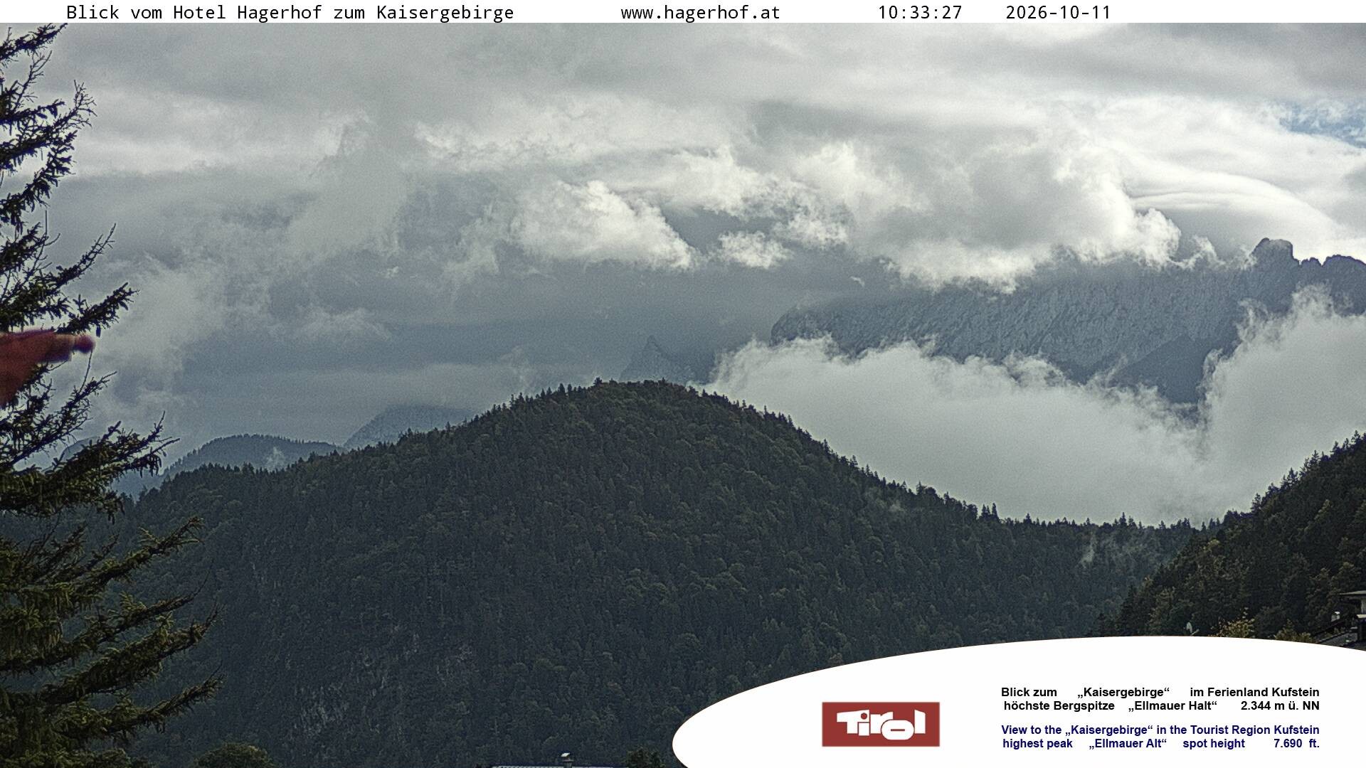 Archiv Foto Webcam Blick aufs Kaisergebirge