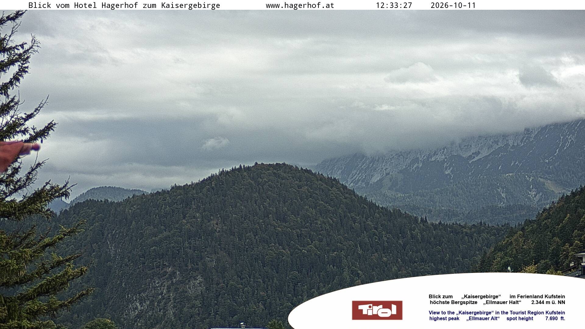 Archiv Foto Webcam Blick aufs Kaisergebirge
