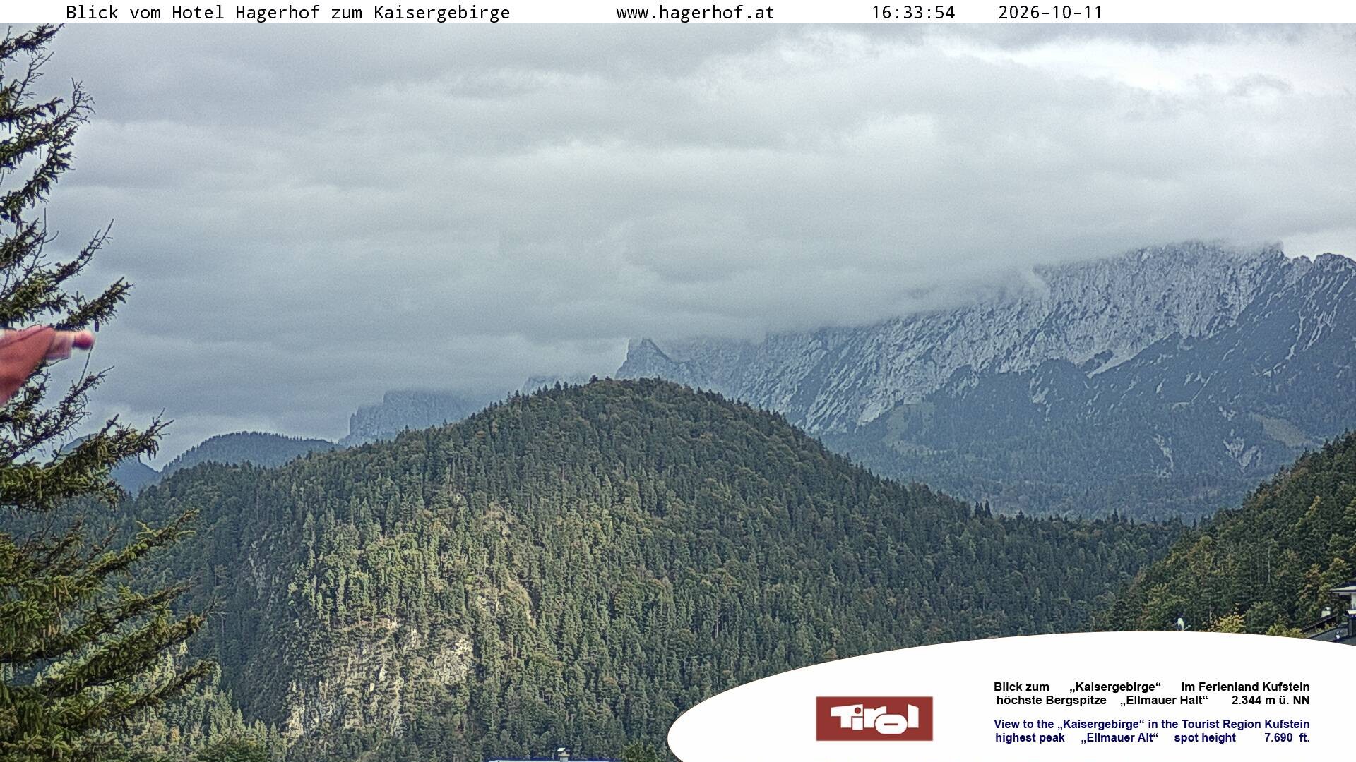 Archiv Foto Webcam Blick aufs Kaisergebirge