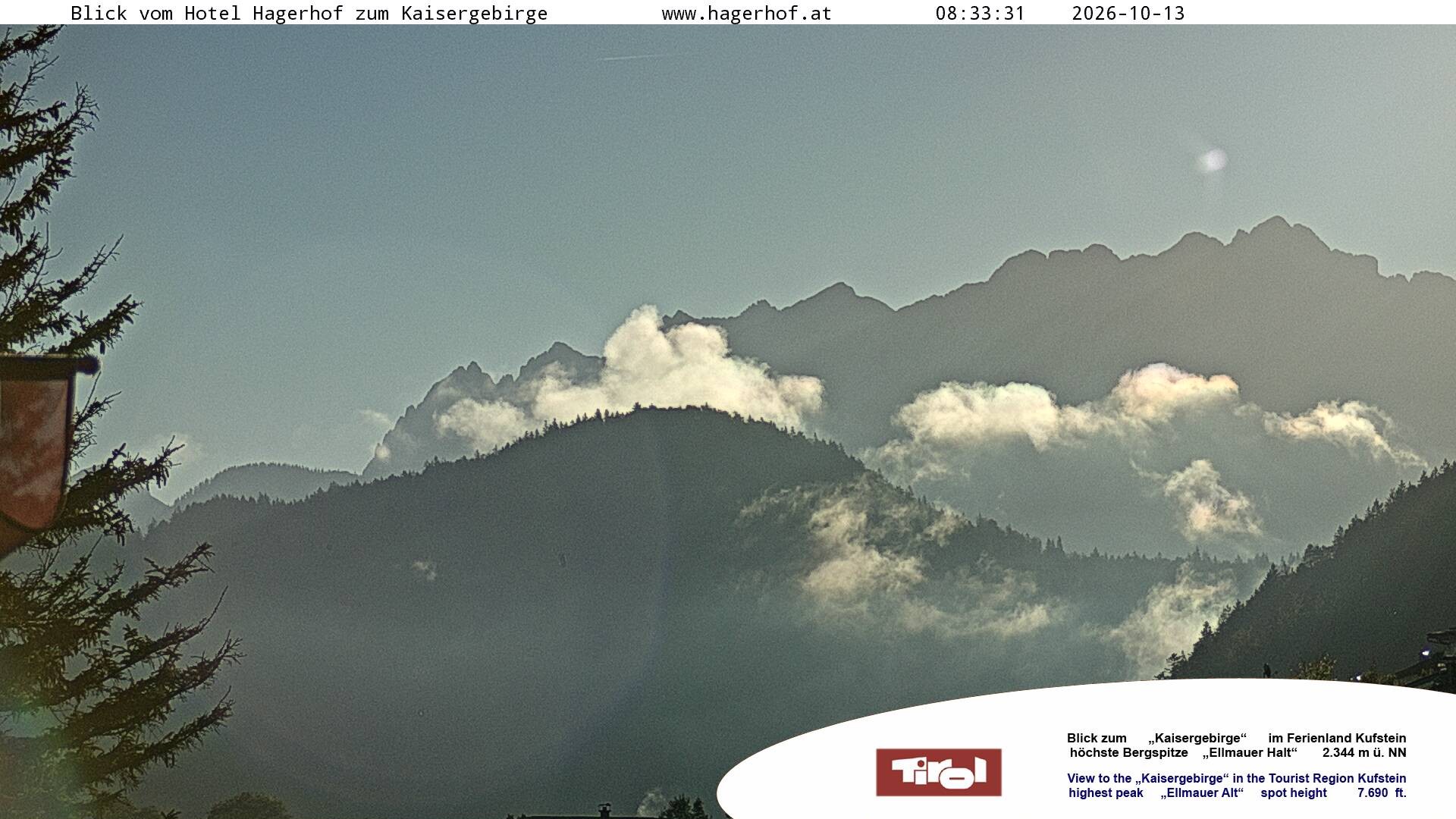 Archiv Foto Webcam Blick aufs Kaisergebirge