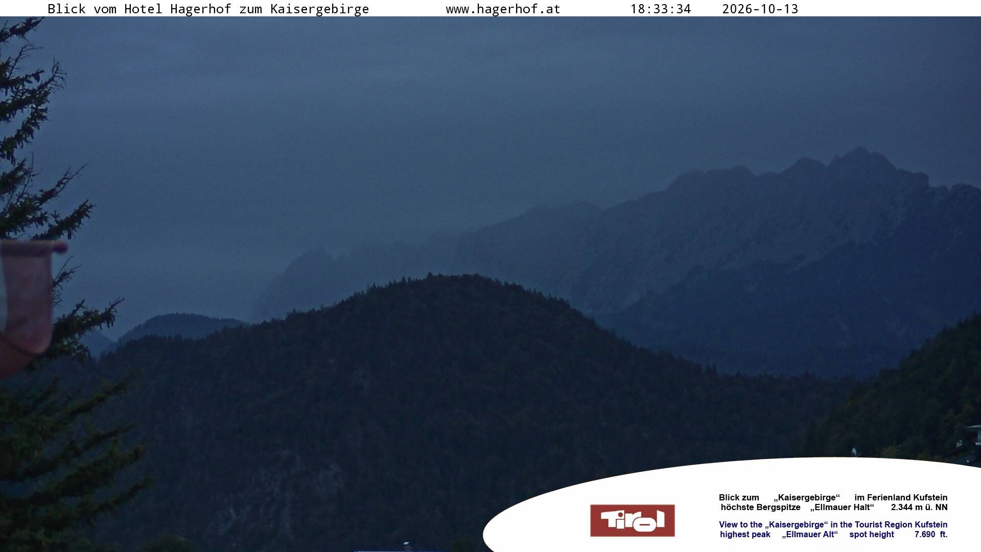Archiv Foto Webcam Blick aufs Kaisergebirge