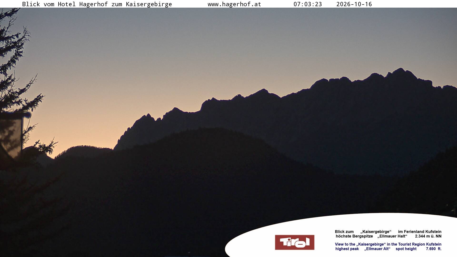 Archiv Foto Webcam Blick aufs Kaisergebirge