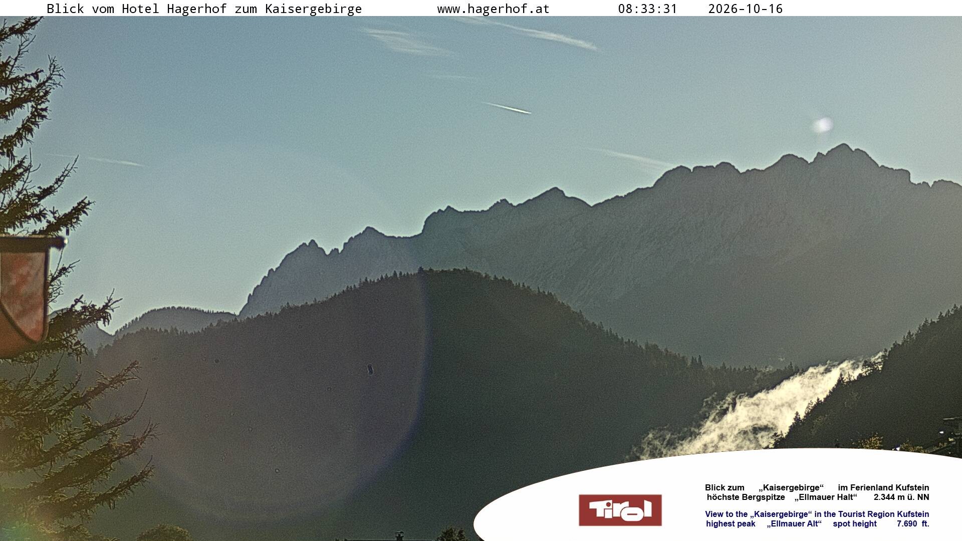 Archiv Foto Webcam Blick aufs Kaisergebirge