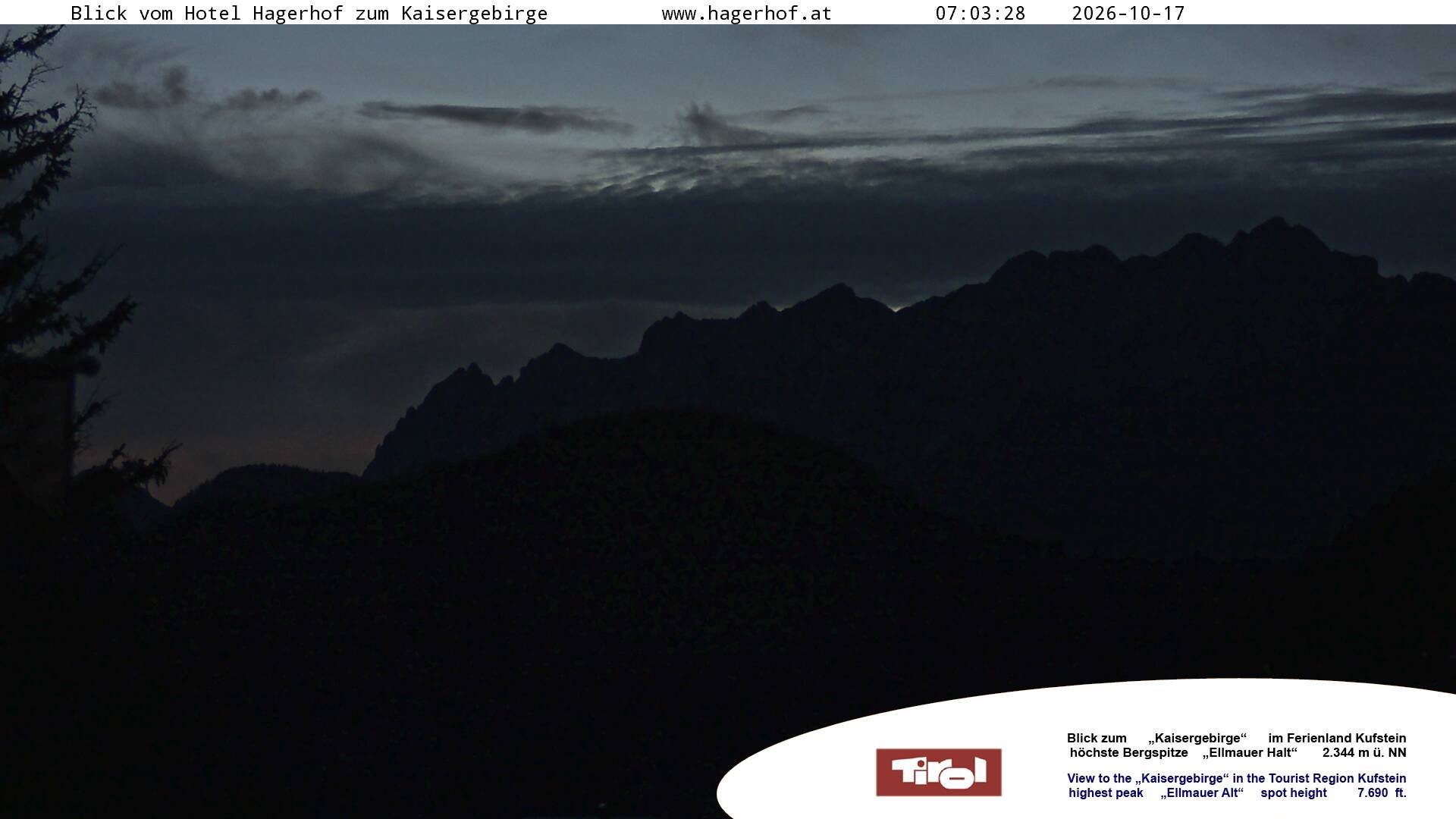 Archiv Foto Webcam Blick aufs Kaisergebirge