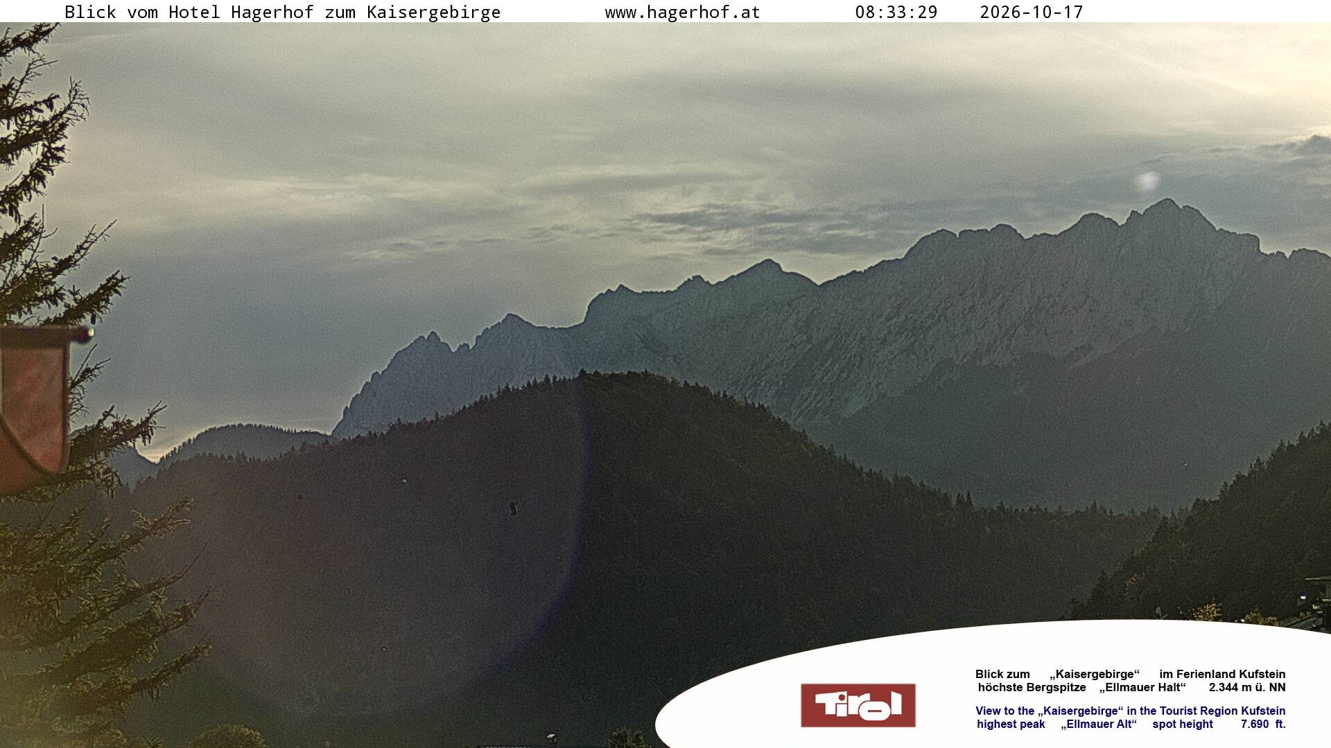Archiv Foto Webcam Blick aufs Kaisergebirge