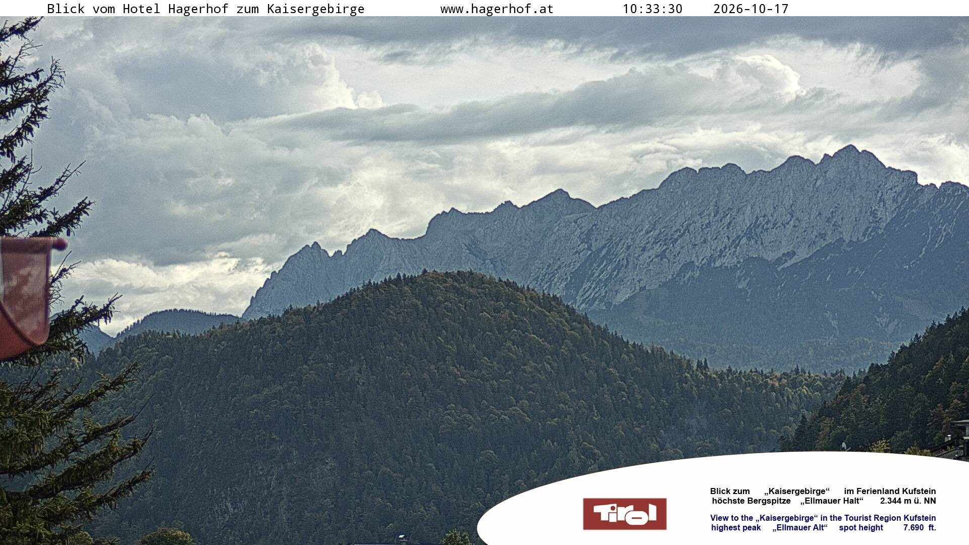 Archiv Foto Webcam Blick aufs Kaisergebirge