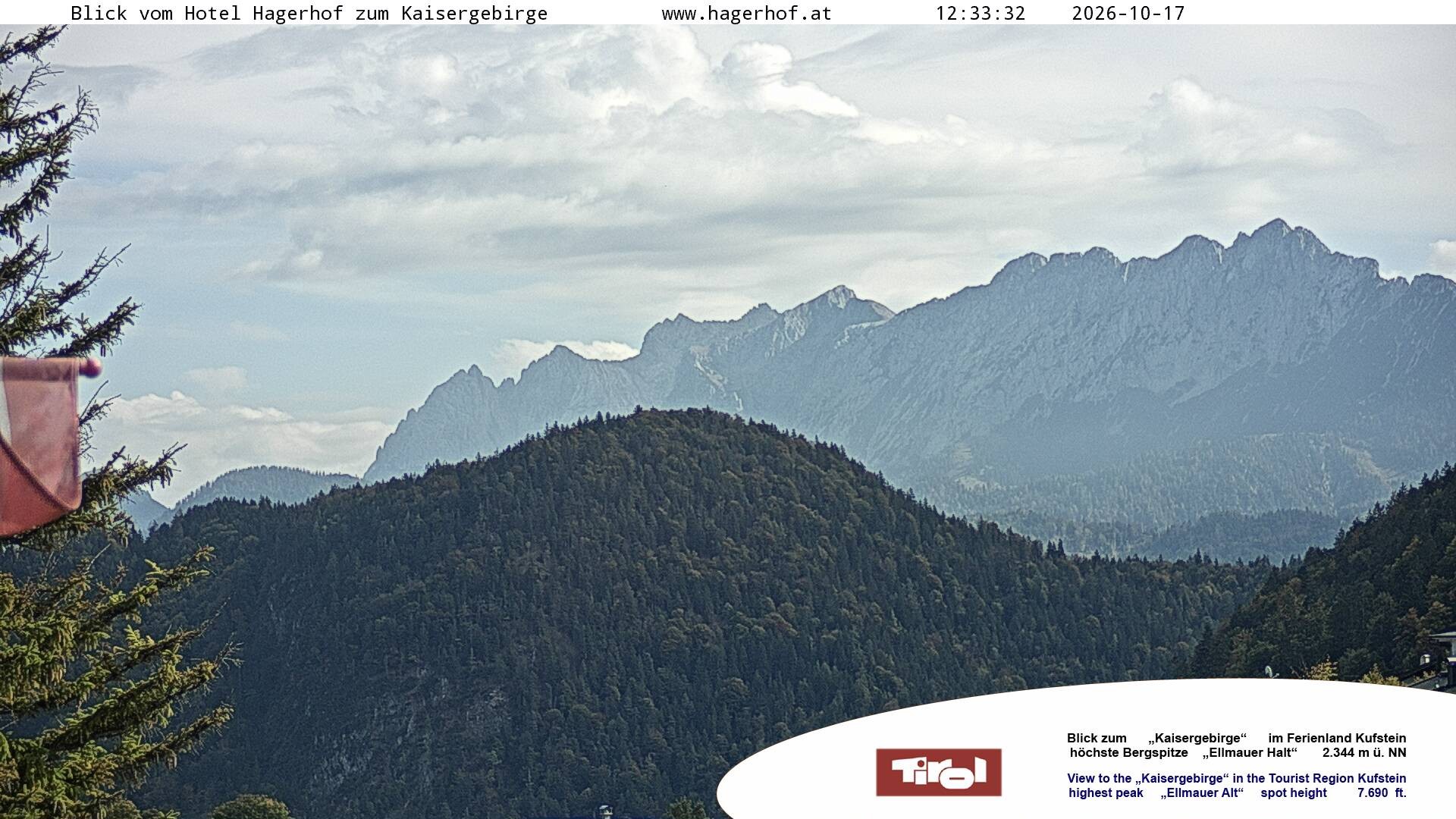 Archiv Foto Webcam Blick aufs Kaisergebirge