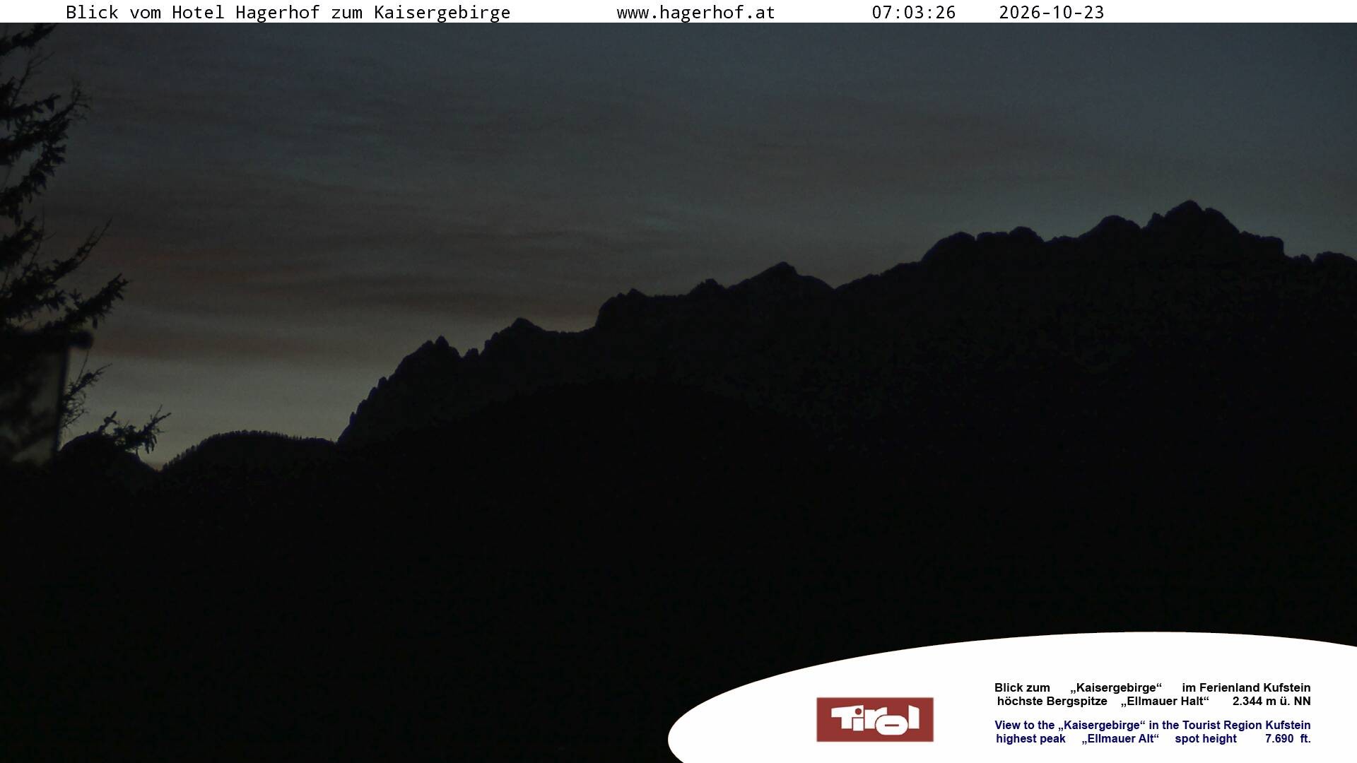 Archiv Foto Webcam Blick aufs Kaisergebirge