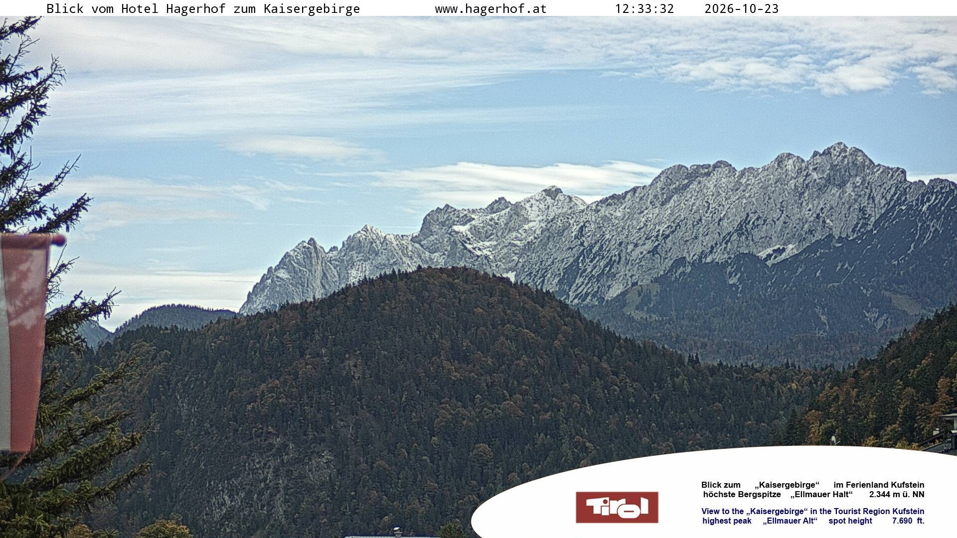 Archiv Foto Webcam Blick aufs Kaisergebirge