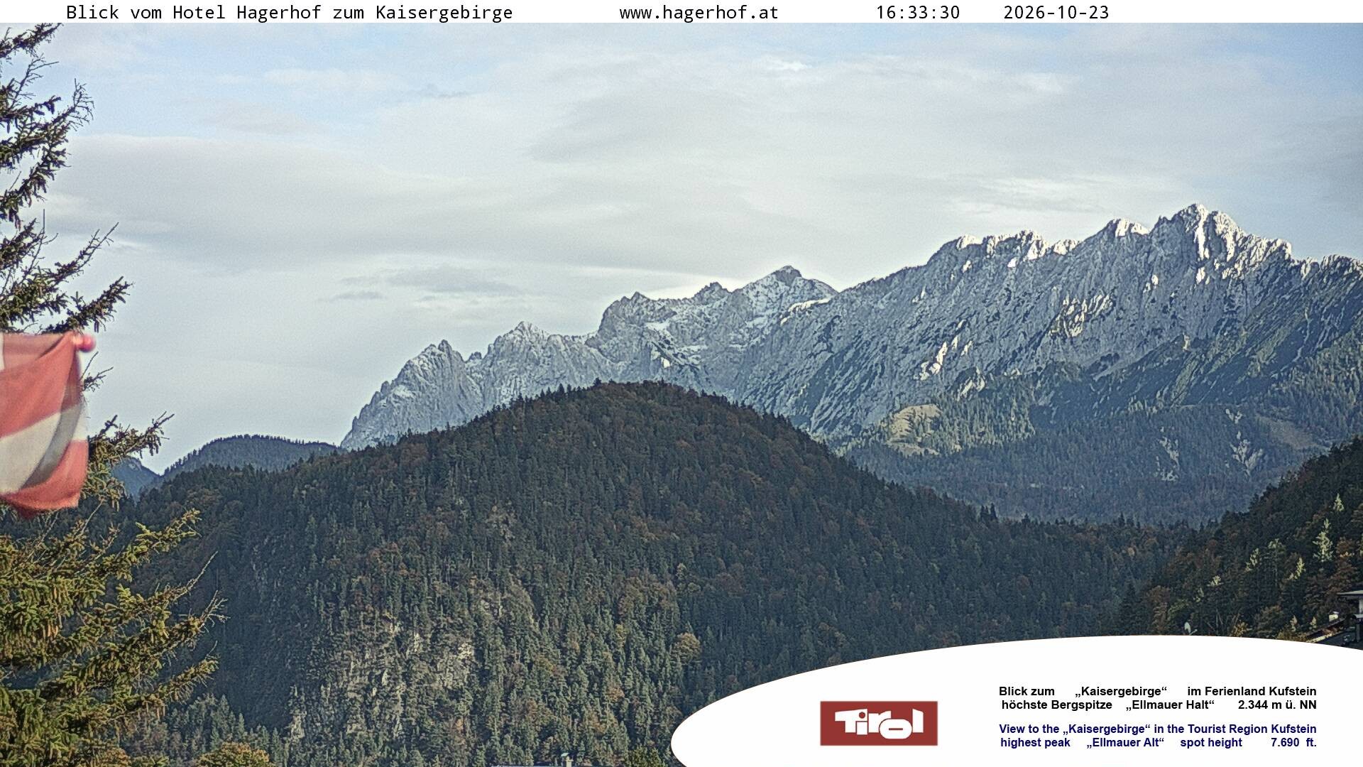Archiv Foto Webcam Blick aufs Kaisergebirge