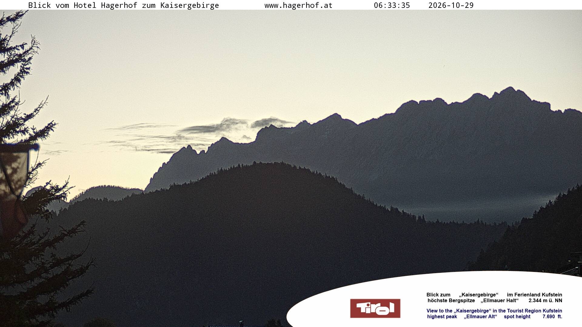 Archiv Foto Webcam Blick aufs Kaisergebirge