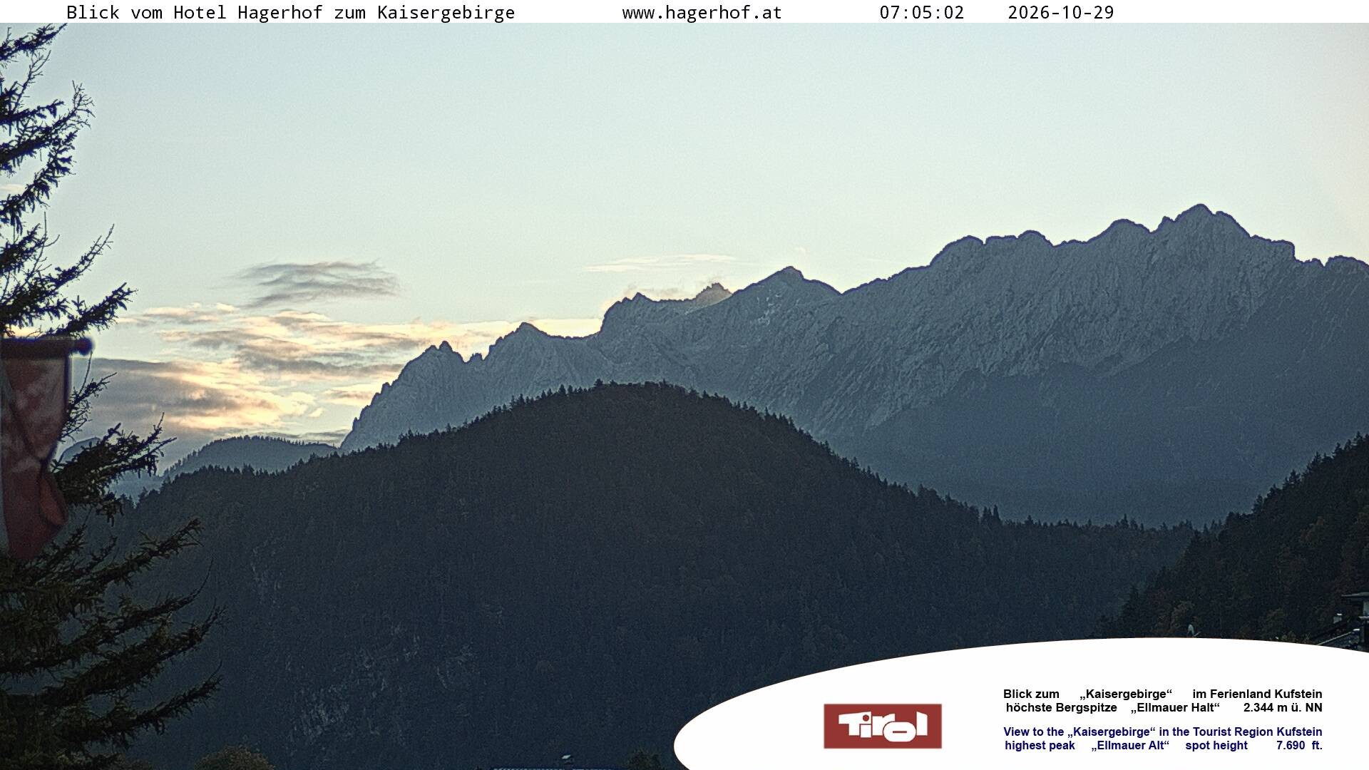 Archiv Foto Webcam Blick aufs Kaisergebirge