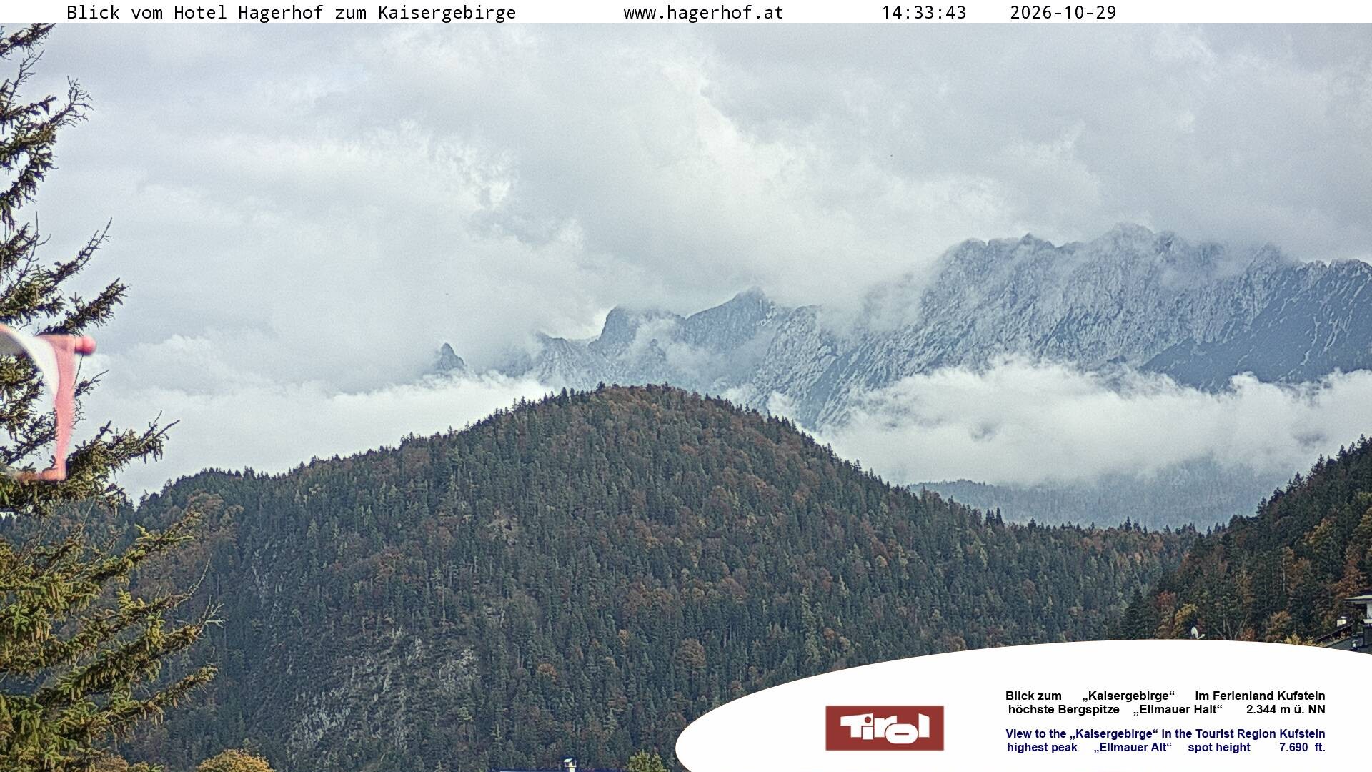 Archiv Foto Webcam Blick aufs Kaisergebirge
