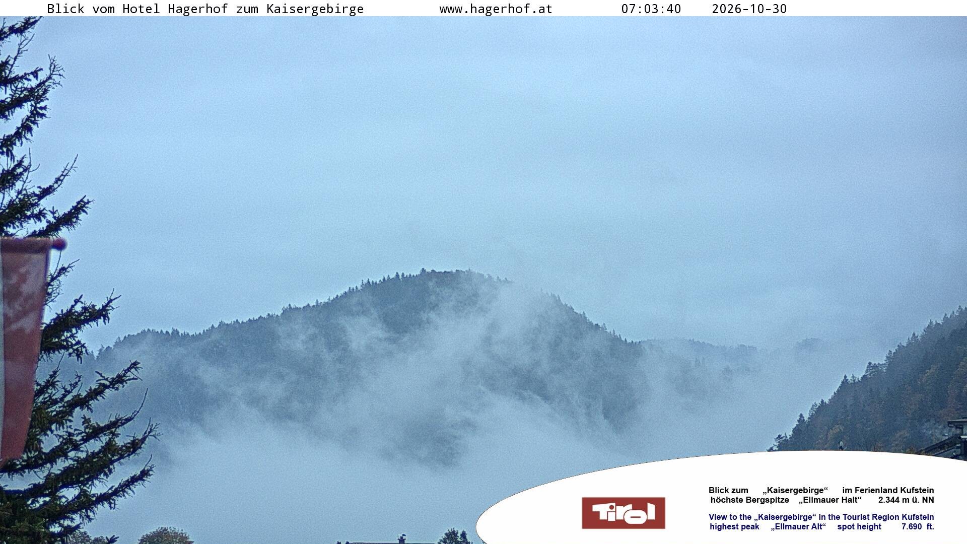 Archiv Foto Webcam Blick aufs Kaisergebirge