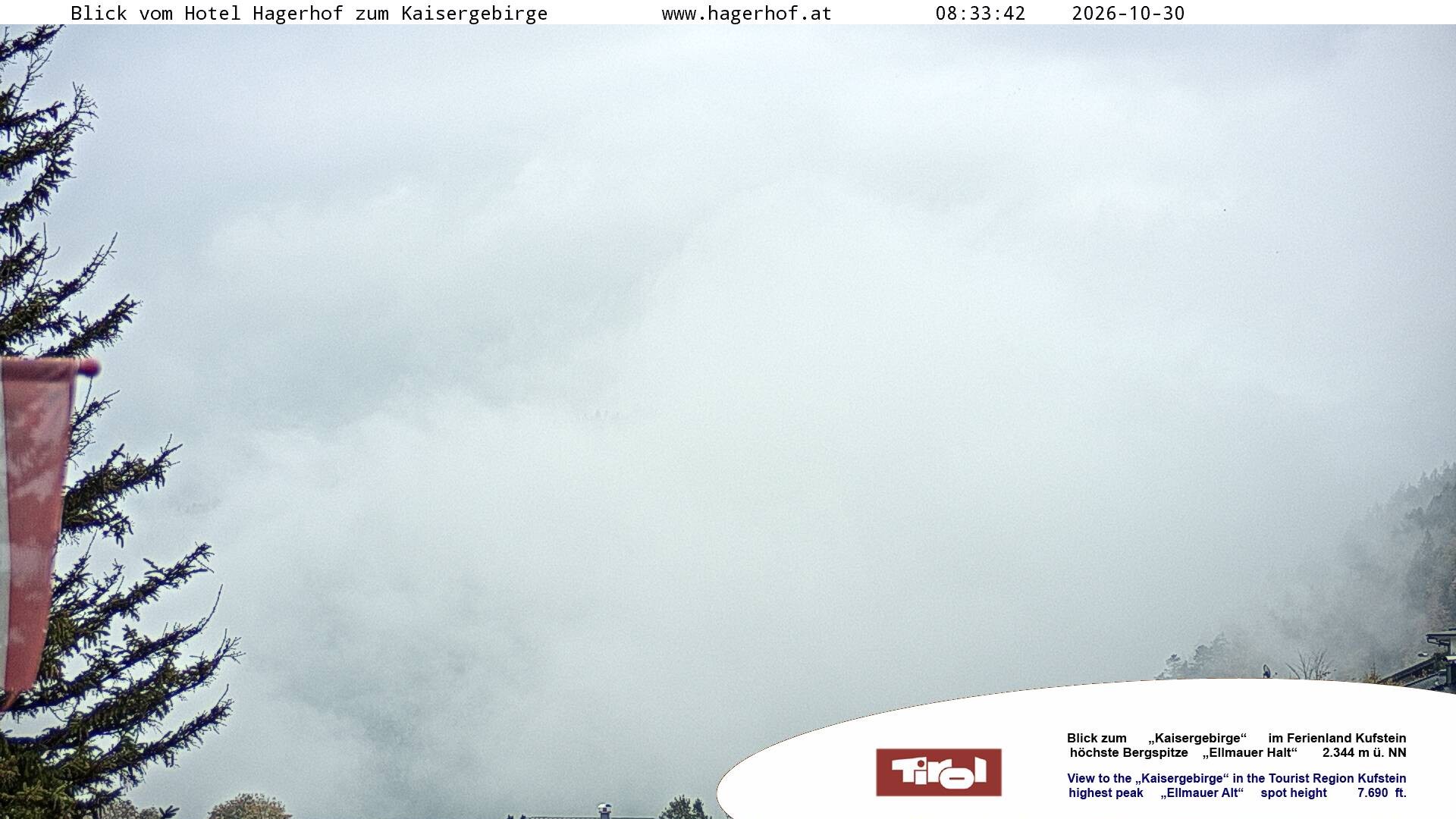 Archiv Foto Webcam Blick aufs Kaisergebirge