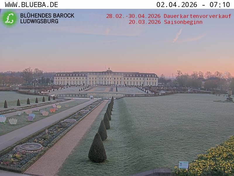 Archiv Foto Webcam Ludwigsburg - Residenzschloss