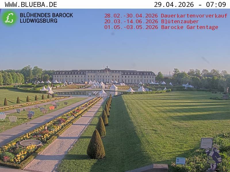 Archiv Foto Webcam Ludwigsburg - Residenzschloss