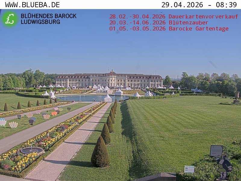 Archiv Foto Webcam Ludwigsburg - Residenzschloss