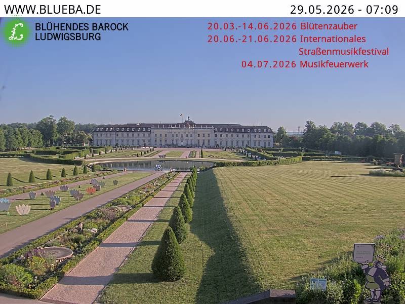 Archiv Foto Webcam Ludwigsburg - Residenzschloss