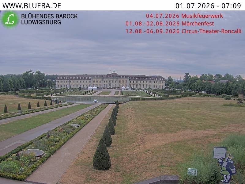 Archiv Foto Webcam Ludwigsburg - Residenzschloss