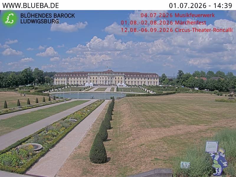 Archiv Foto Webcam Ludwigsburg - Residenzschloss