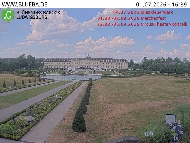 Archiv Foto Webcam Ludwigsburg - Residenzschloss
