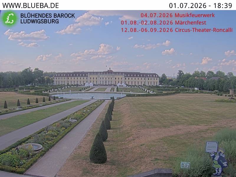 Archiv Foto Webcam Ludwigsburg - Residenzschloss
