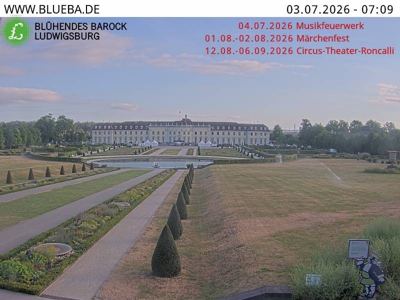 Archiv Foto Webcam Ludwigsburg - Residenzschloss