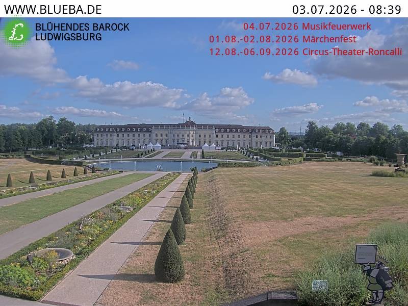 Archiv Foto Webcam Ludwigsburg - Residenzschloss