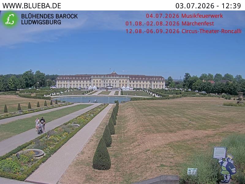 Archiv Foto Webcam Ludwigsburg - Residenzschloss