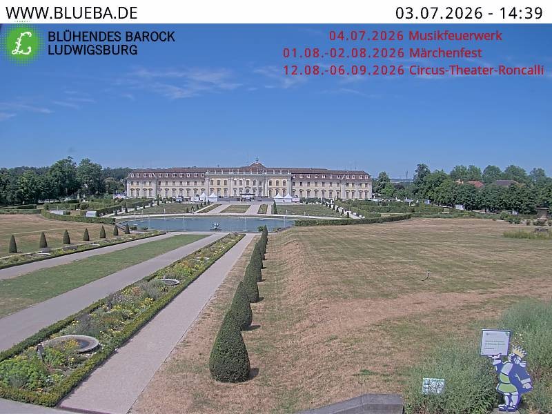 Archiv Foto Webcam Ludwigsburg - Residenzschloss