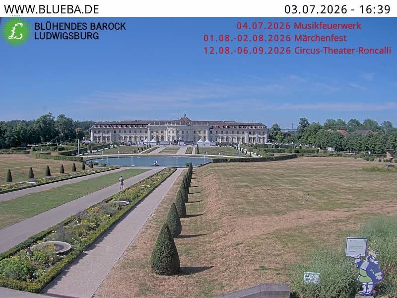 Archiv Foto Webcam Ludwigsburg - Residenzschloss