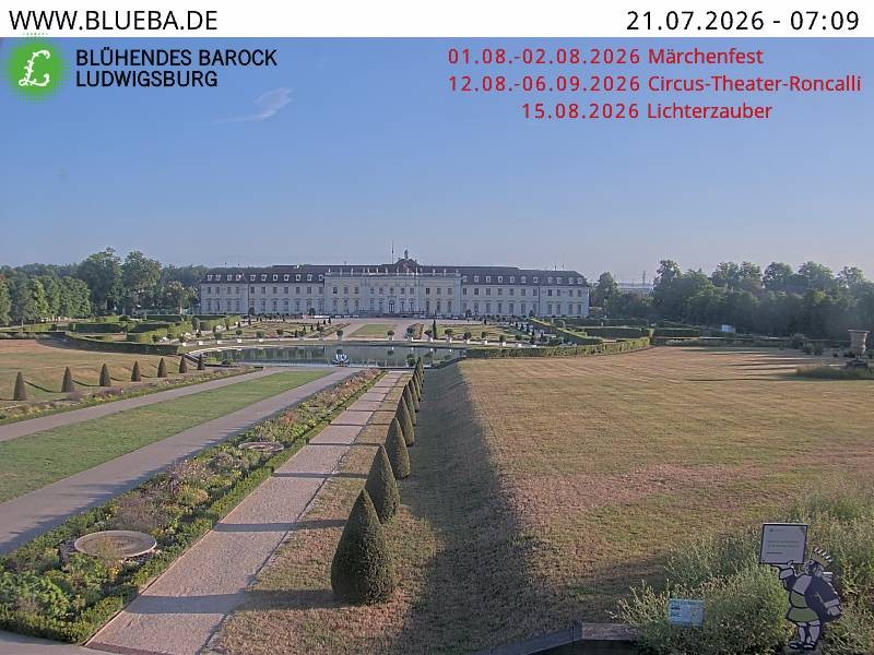 Archiv Foto Webcam Ludwigsburg - Residenzschloss