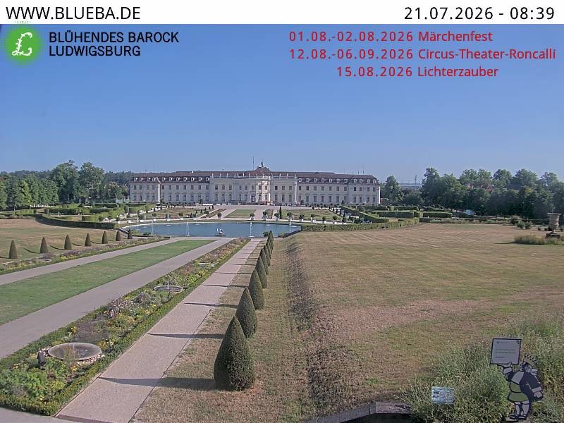 Archiv Foto Webcam Ludwigsburg - Residenzschloss