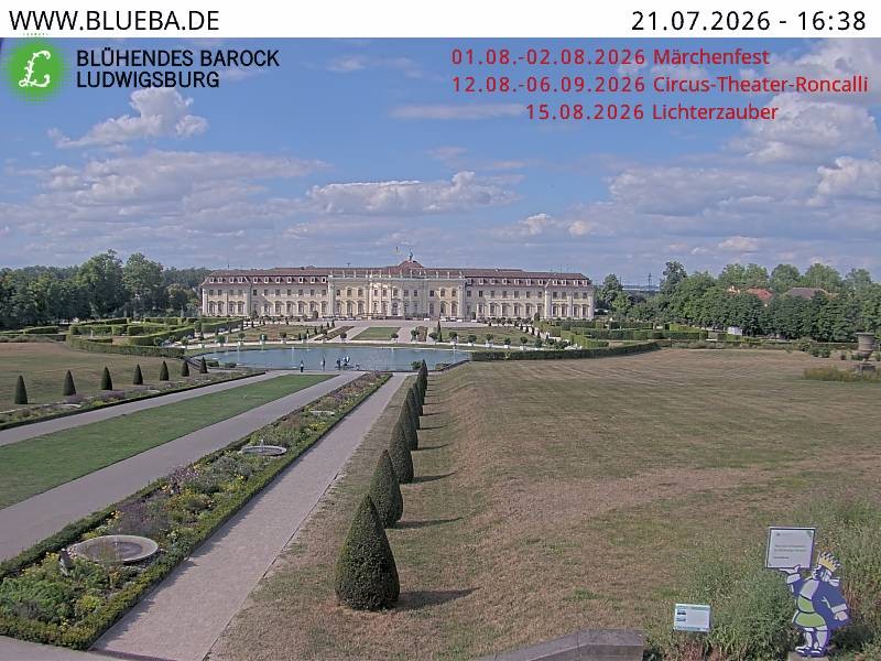 Archiv Foto Webcam Ludwigsburg - Residenzschloss