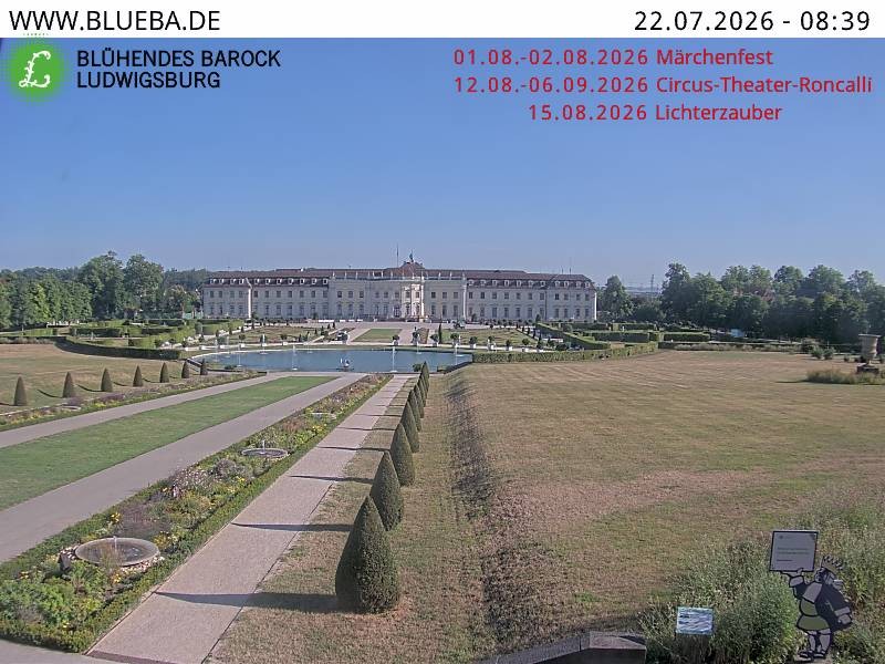 Archiv Foto Webcam Ludwigsburg - Residenzschloss