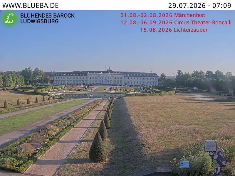 Archiv Foto Webcam Ludwigsburg - Residenzschloss